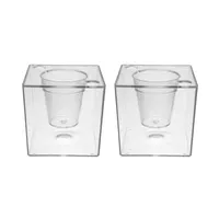 آکواریوم فیلی پلاست مدل گلدان دار بسته 2 عددی