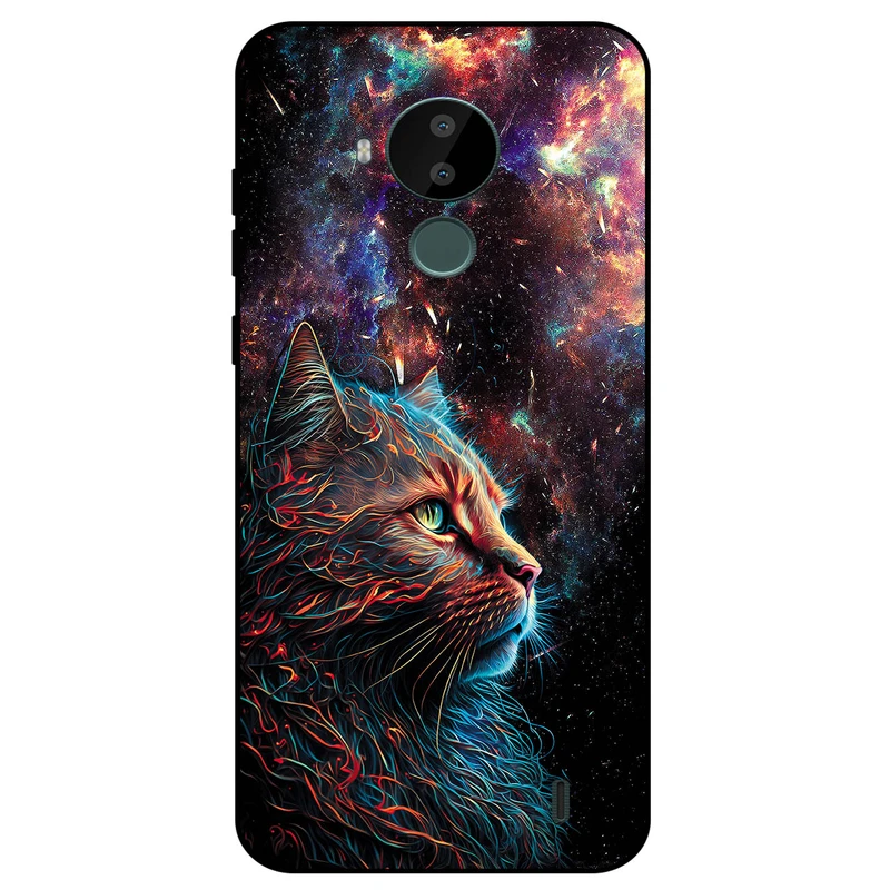 کاور مگافون طرح گربه کهکشانی مدل 4203 مناسب برای گوشی موبایل نوکیا C30      
