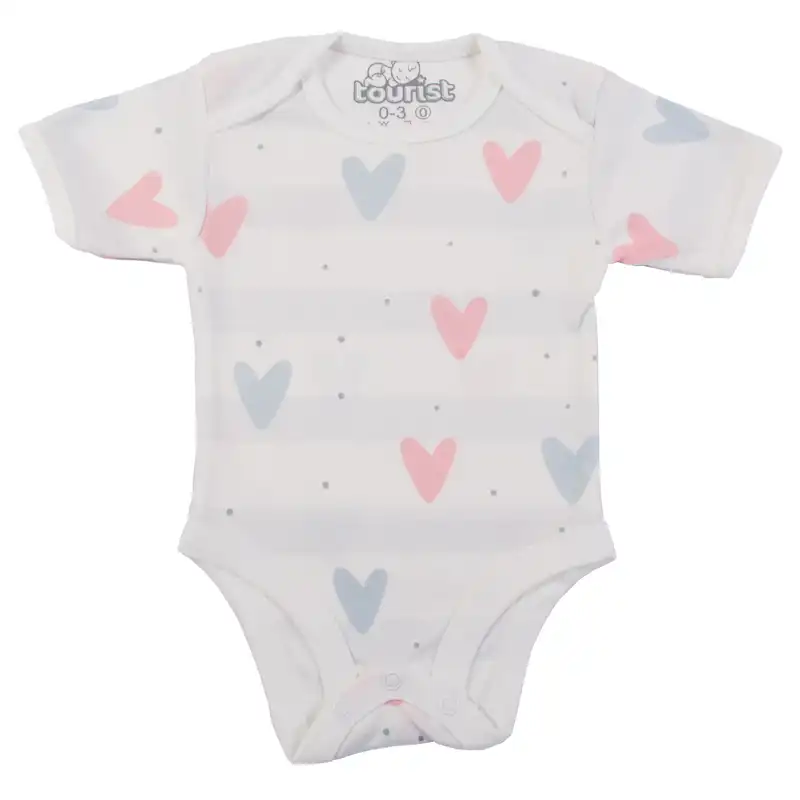 ست 3 تکه لباس نوزادی مدل سه قلب