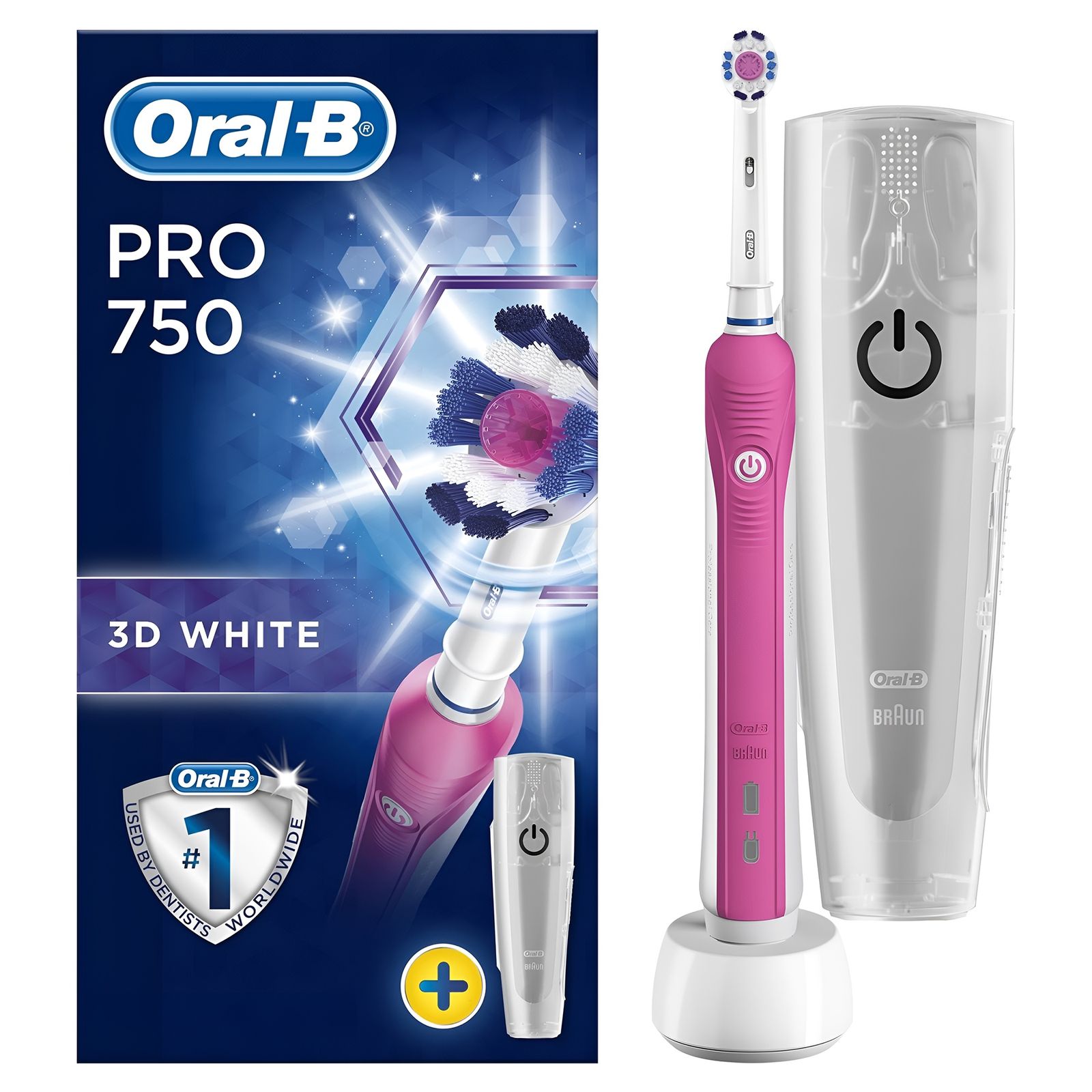 مسواک برقی اورال-بی مدل Pro 750 3D White Pink -  - 8