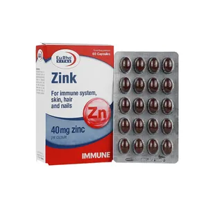 کپسول زینک 40 میلی گرم یوروویتال بسته 60 عددی