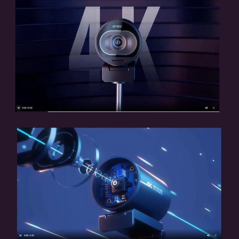 عکس شماره 23 : وب کم ایمیت مدل 4k 60fps tof autofocus