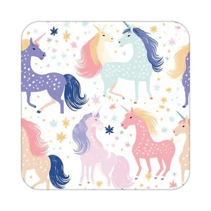 زیر لیوانی کاکتی طرح اسب تک شاخ و یونیکورن مدل mp31937