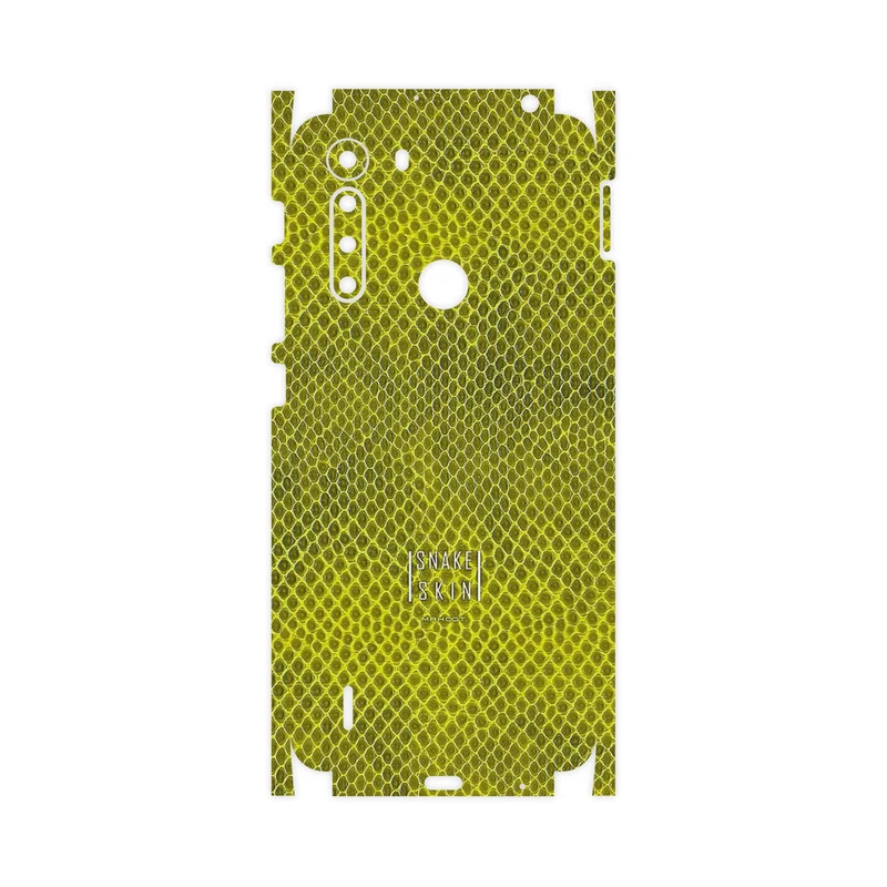 برچسب پوششی ماهوت مدل Yellow Snake Skin-FullSkin مناسب برای گوشی موبایل موتورولا One Fusion