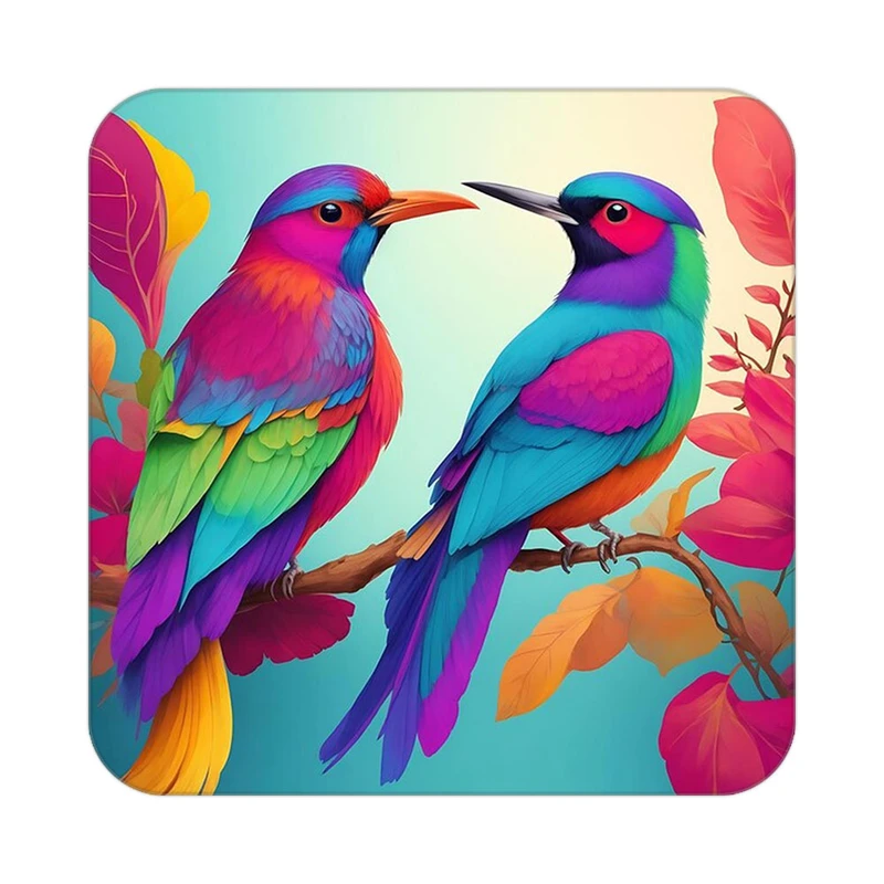 زیر لیوانی کاکتی طرح حیوانات رنگی مدل mp25819