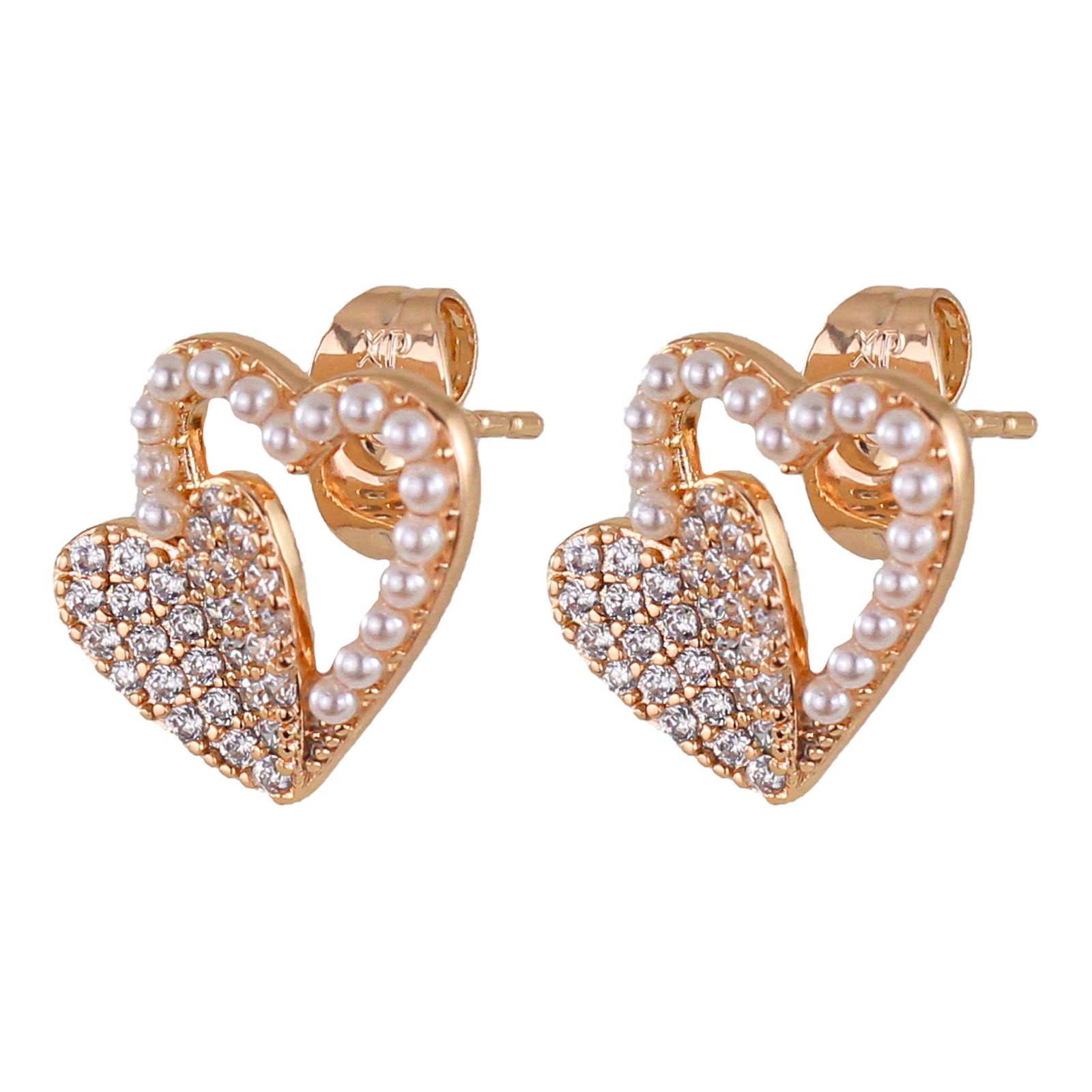 گوشواره زنانه ژوپینگ مدل قلب کد AAC503 -  - 1