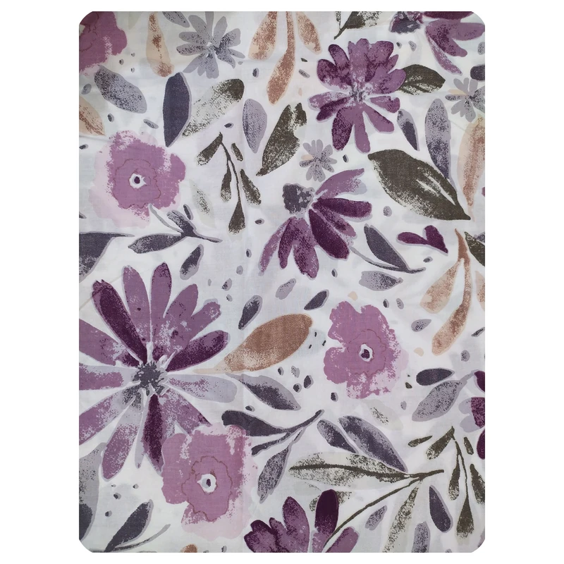 ملحفه کتان نخ پانیذ پود مدل روناک کد P120-1 دو نفره سایز 235x220 سانتی‌متر