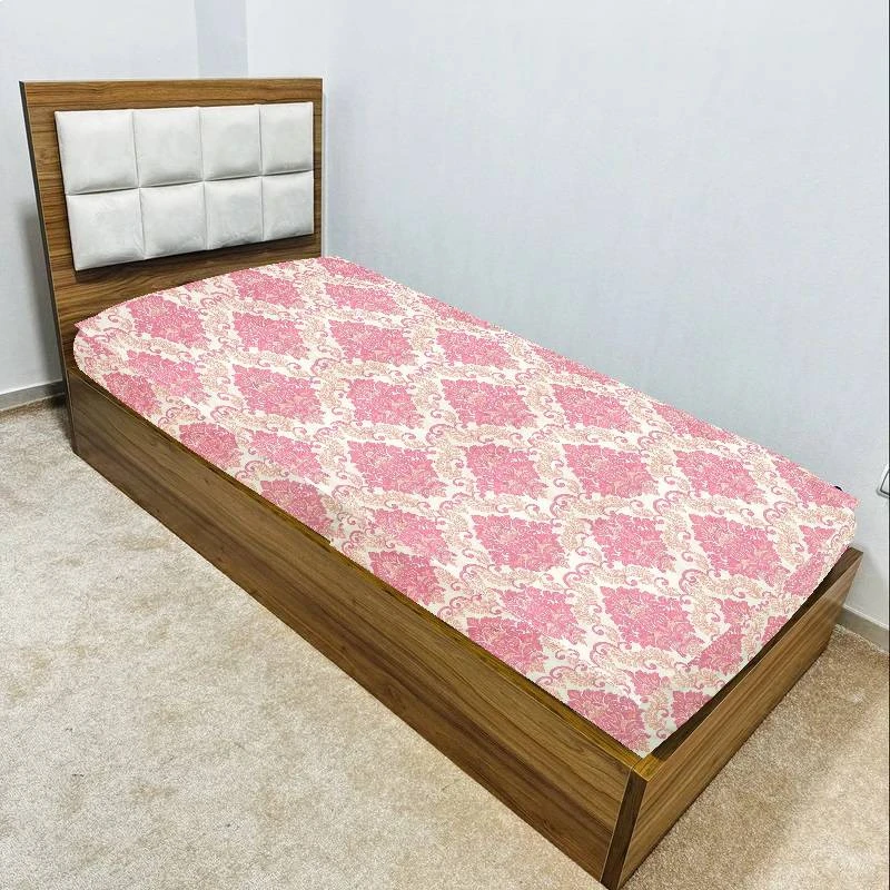 ملحفه پنبه پلی استر مدل ترنم یک نفره سایز 200x120 سانتی‌متر