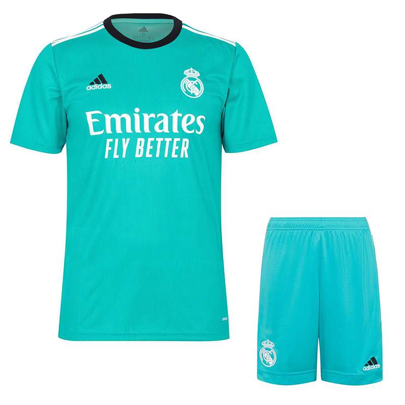 ست تی شرت و شلوارک ورزشی مردانه مدل رئال مادرید 3rd 2022