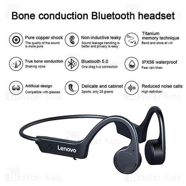 هدست بلوتوثی لنوو مدل X4 Bone Conduction IP56 1