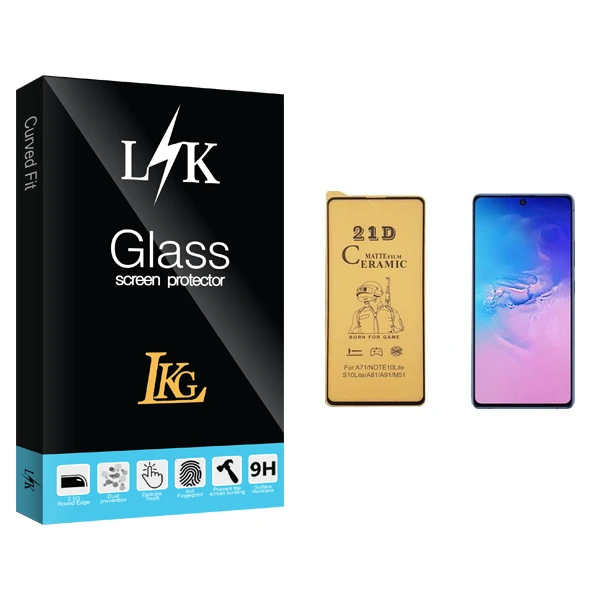 محافظ صفحه نمایش سرامیکی ال کا جی مدل LK Glass مناسب برای گوشی موبایل سامسونگ Galaxy A91