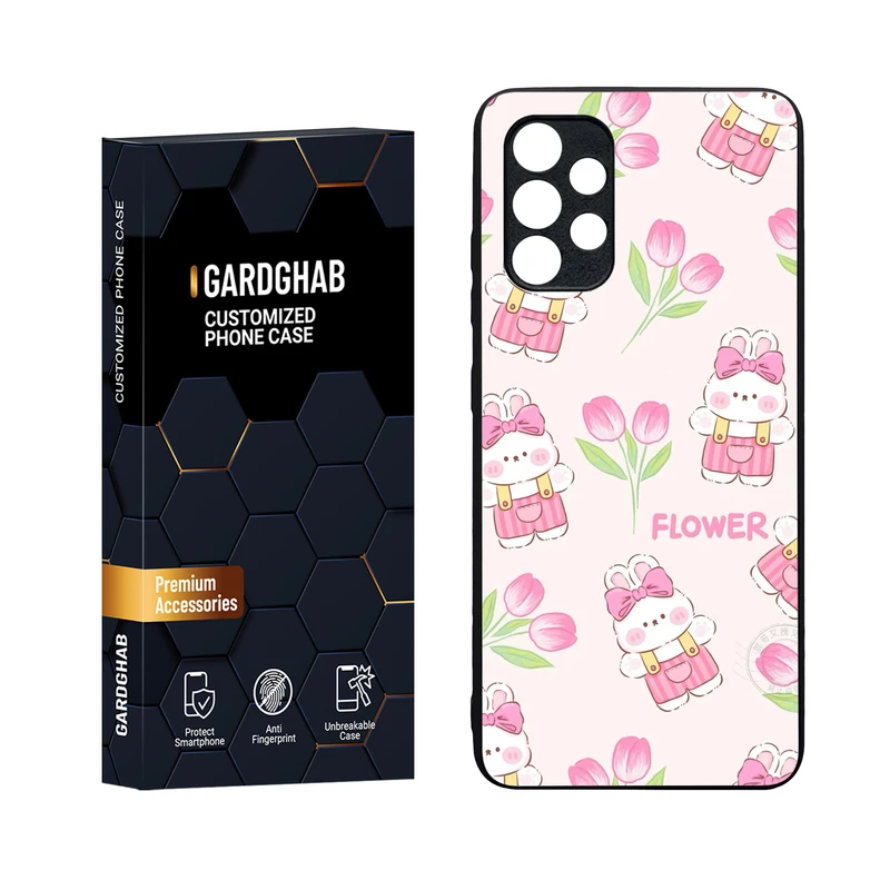 کاور گارد قاب مدل دورژله ای پشت گلس فانتزی مناسب برای گوشی موبایل سامسونگ Galaxy A32 4G