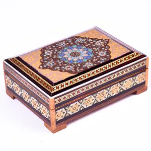 جعبه جواهرات خاتم کاری مدل زمرد کد TL1108