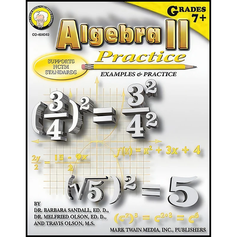 کتاب Algebra II Practice Book, Grades 7 - 8 اثر جمعي از نويسندگان انتشارات Mark Twain Media