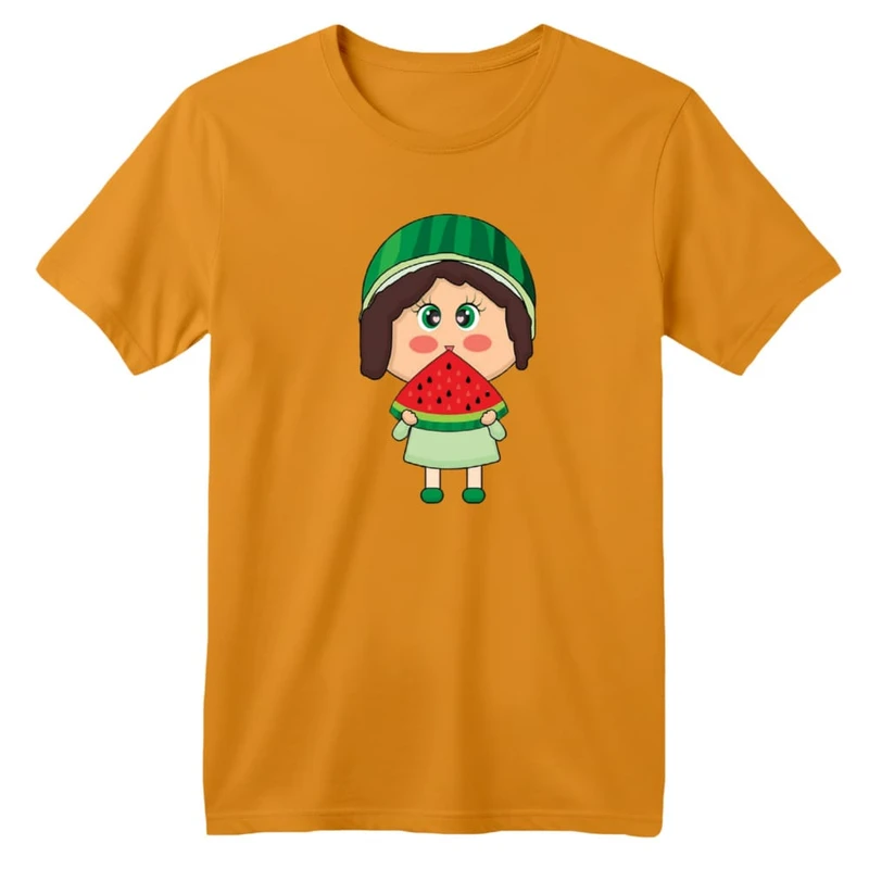 تی شرت آستین کوتاه بچگانه مدل دخترک یلدایی کد 9