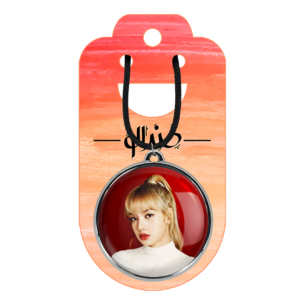 گردنبند خندالو مدل لیسا بلک پینک کد 1432314328