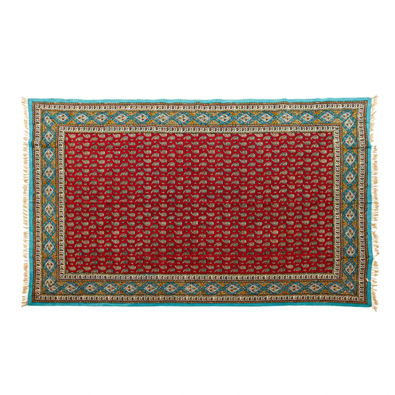 رومیزی قلمکار صنایع دستی فاخر مدل بته جقه ریز کد rd200135