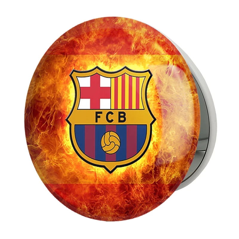 آینه جیبی خندالو طرح باشگاه بارسلونا مدل تاشو کد 26251 