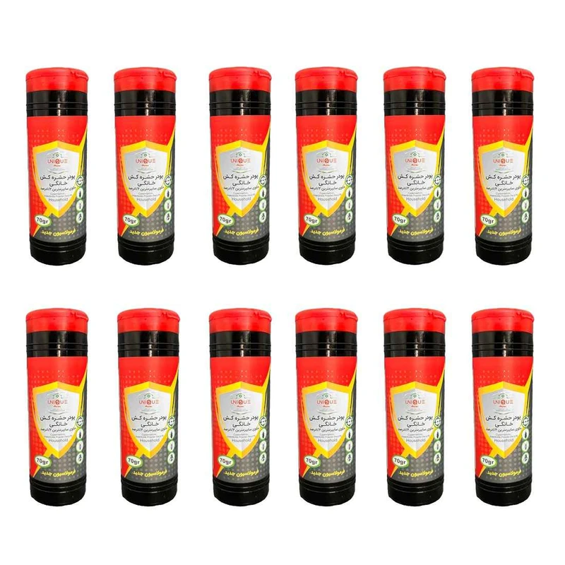 حشره کش یونیک مدل ساس کش وزن 70 گرم مجموعه 12 عددی