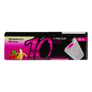 آدامس بدون شکر با طعم توت فرنگی موز تن - 25 گرم