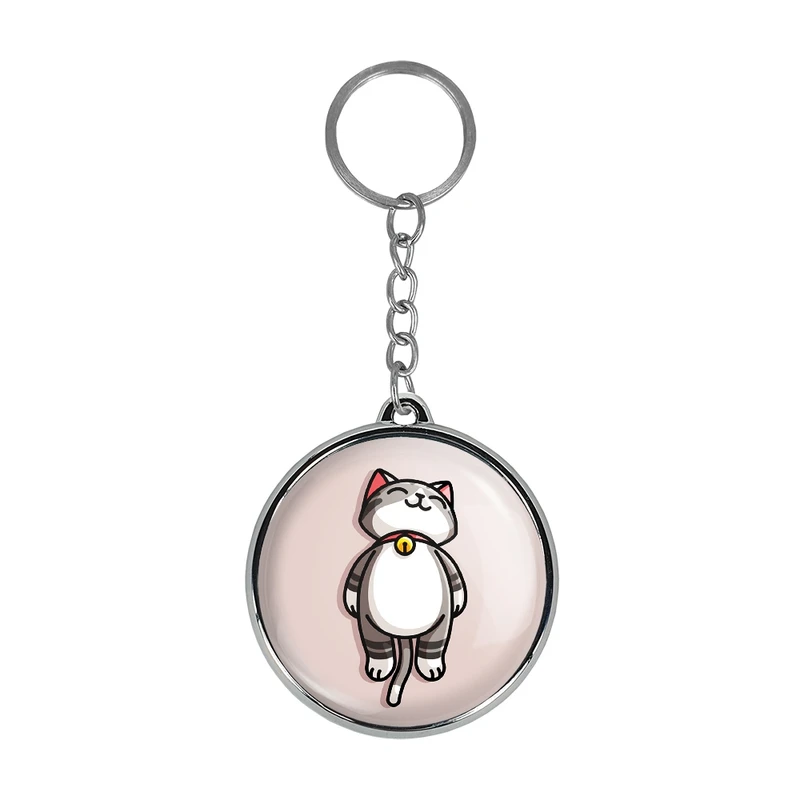 جاکلیدی خندالو طرح حیوانات بامزه گربه مدل دوطرفه کد 2838428385