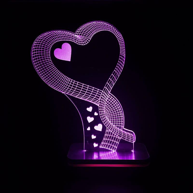  چراغ خواب سان لیزر طرح عاشقانه قلب مدل تک رنگ کد 1077