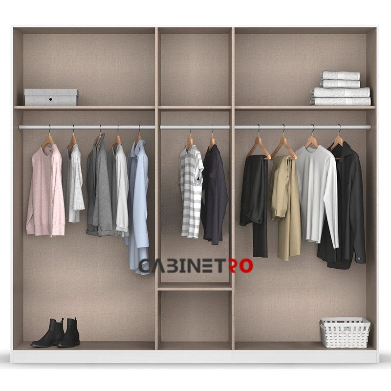 کمد لباس فلفور کابینت مدل S225cm MDF