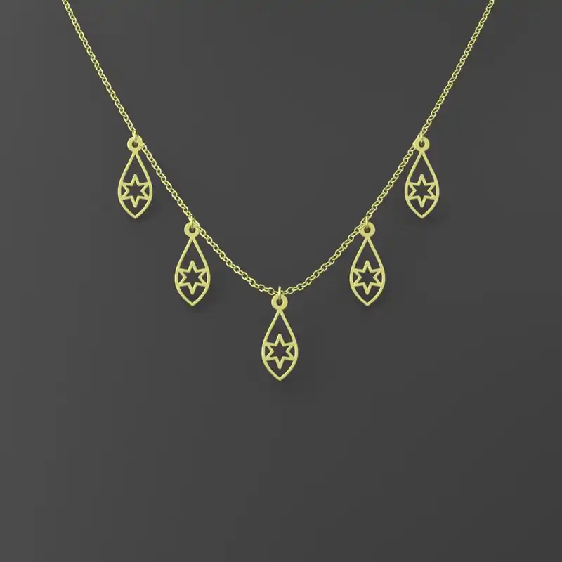 گردنبند طلا 18 عیار زنانه مدوپد مدل ستاره کد RNA11506