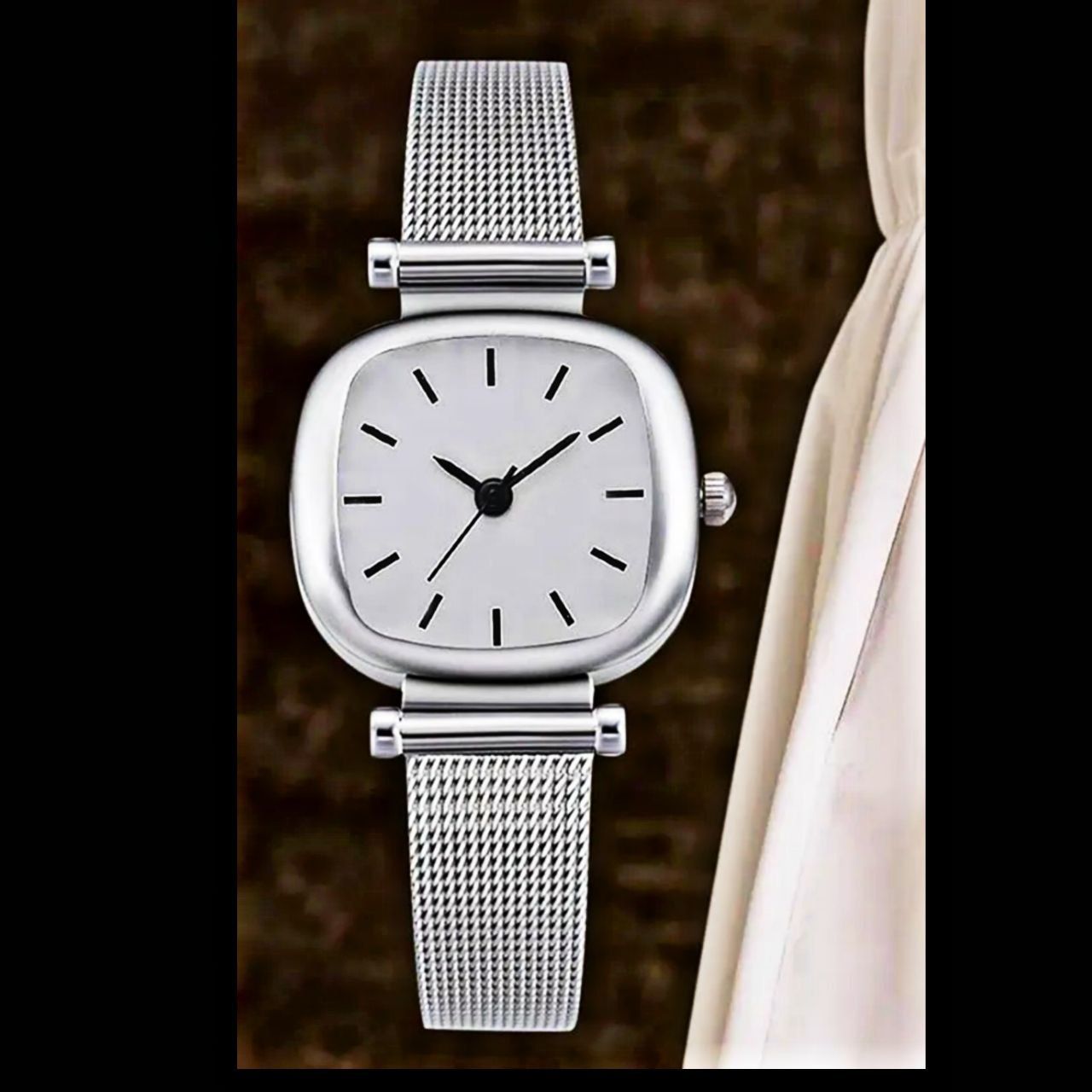 ساعت مچی عقربه ای زنانه کوارتز مدل حصیری مینیمال 01 -  - 5