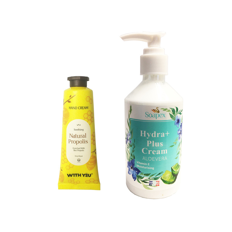 کرم آبرسان و مرطوب کننده سوپکس مدل آلوئه ورا حجم 250 میلی لیتر به همراه کرم مرطوب کننده ویت یو مدل Natrual Propolis حجم 50 میلی لیتر 
