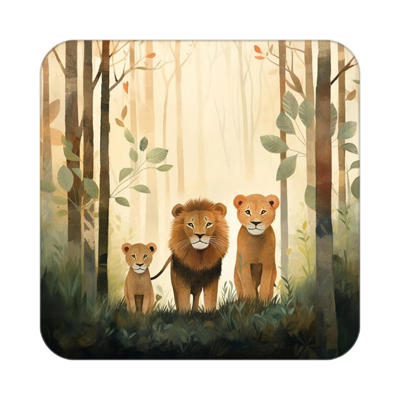 زیر لیوانی کاکتی طرح شیر مدل mp24206