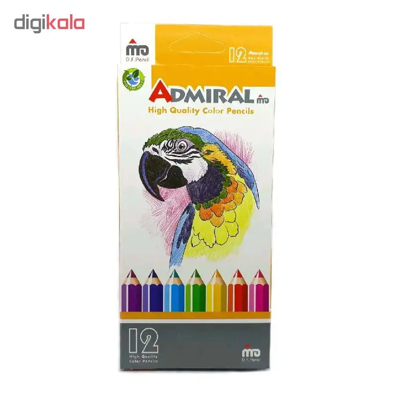 مداد رنگی 12 رنگ آدمیرال کد 761c بسته 6 عددی