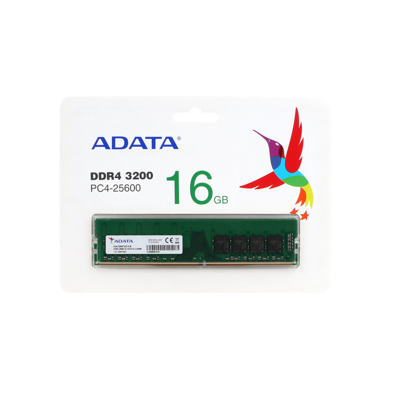 رم کامپیوتر DDR4 تک کاناله 3200 مگاهرتز CL22 ای دیتا مدل PC4.25600 ظرفیت 16 گیگابایت