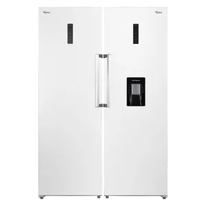 یخچال فریزر دوقلو 32 فوت جی پلاس مدل GRF-P2736-FW/LW، دارای سرمایش و انجماد سریع، با ارتفاع 185، پهنای 119 و عمق 65 سانتی متر، میزان مصرف انرژی A++، دارای 4 طبقه در یخچال و 4 کشو در فریزر