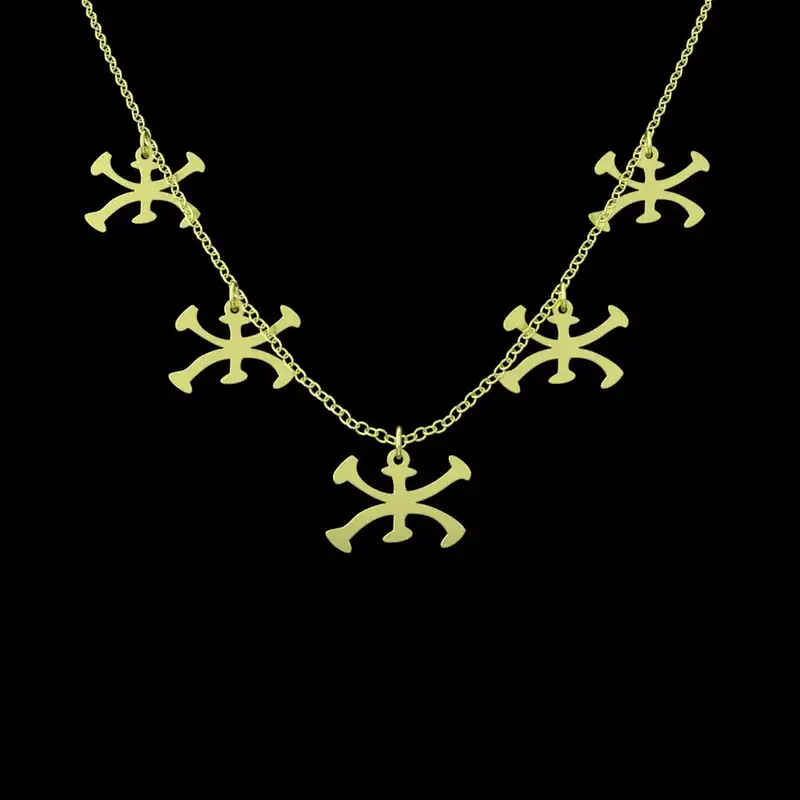 گردنبند طلا 18 عیار زنانه مدوپد مدل هندسی کد RNA16118