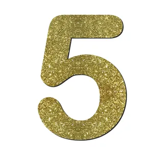 استیکر چوبی کودک مدل اعداد لاتین  کد MDF-T-5