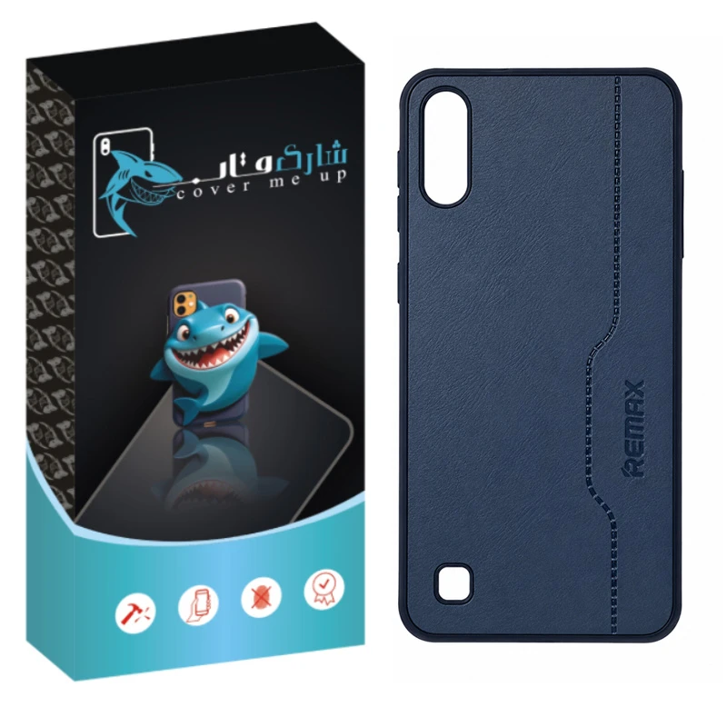 کاور شارک قاب مدل چرم RMX مناسب برای گوشی موبایل سامسونگ Galaxy A10