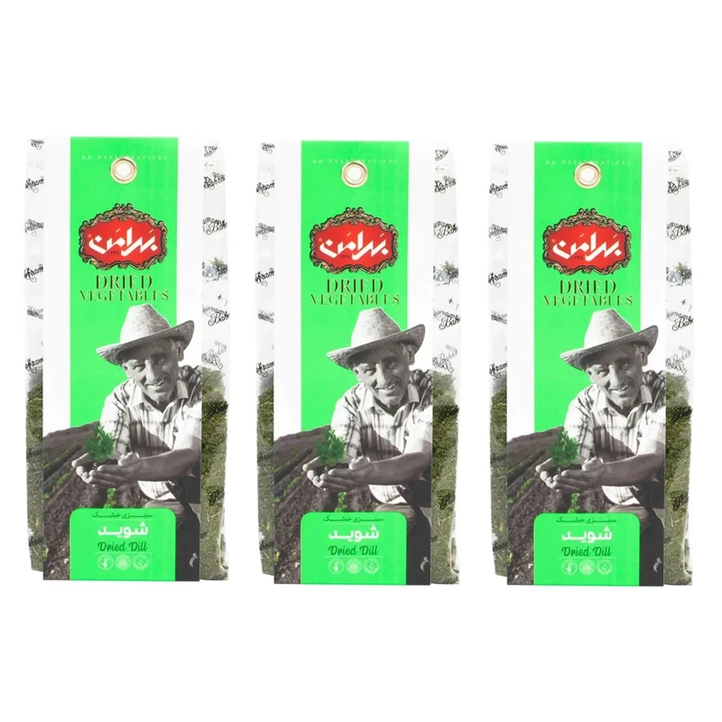 سبزی خشک شوید بهرامن - 80 گرم مجموعه 3 عددی