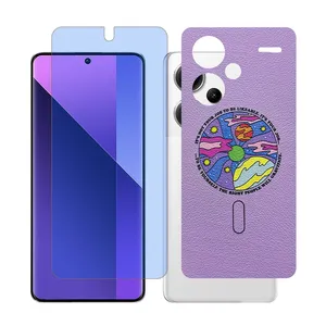 Glass Together model anti blue Screen Protector Suitable for Xiaomi Redmi Note 13 Pro Plus Mobile Phone with Back cover sticker