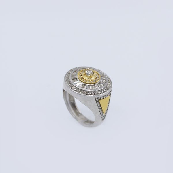 انگشتر نقره مردانه  الماس طبیعی  کد 1044