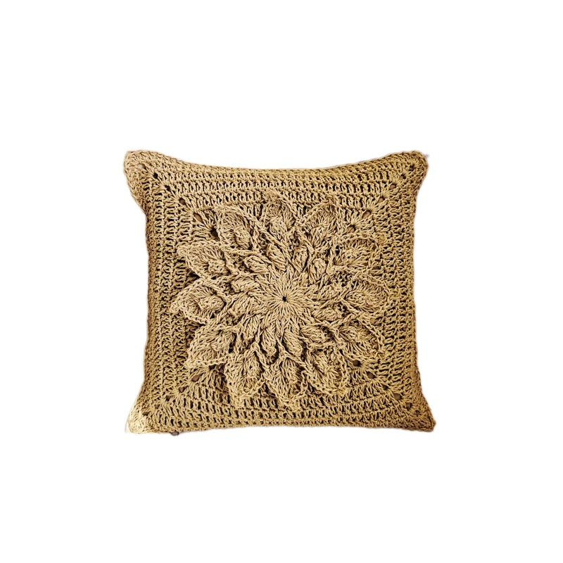 کوسن بافتنی مدل دستبافت طرح ماندالا کد 936