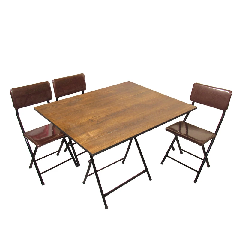 میز و صندلی ناهارخوری سه نفره میزیمو مدل تاشو کد 10201 