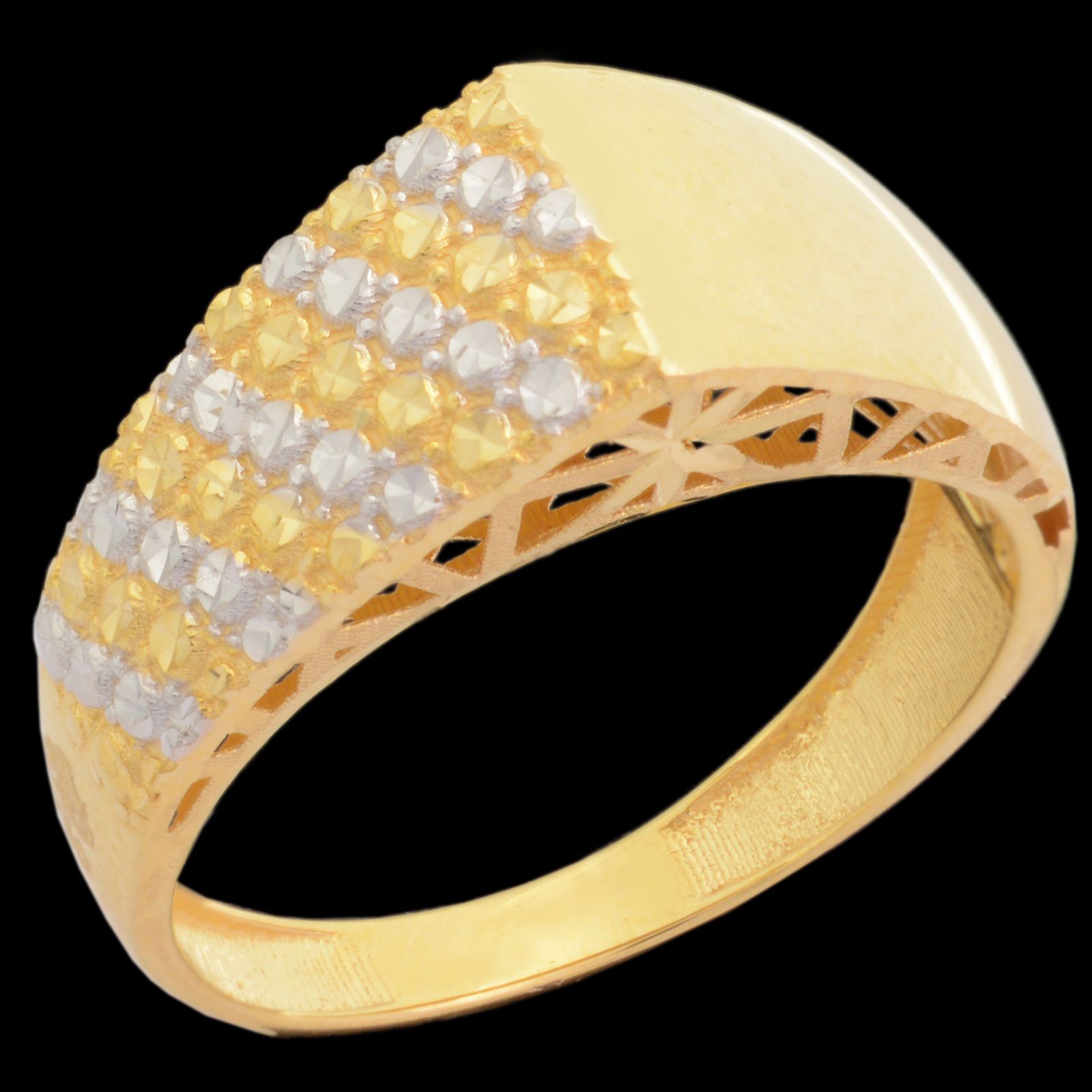انگشتر طلا 18 عیار زنانه طلای مستجابی مدل آوا کد 67046 -  - 1