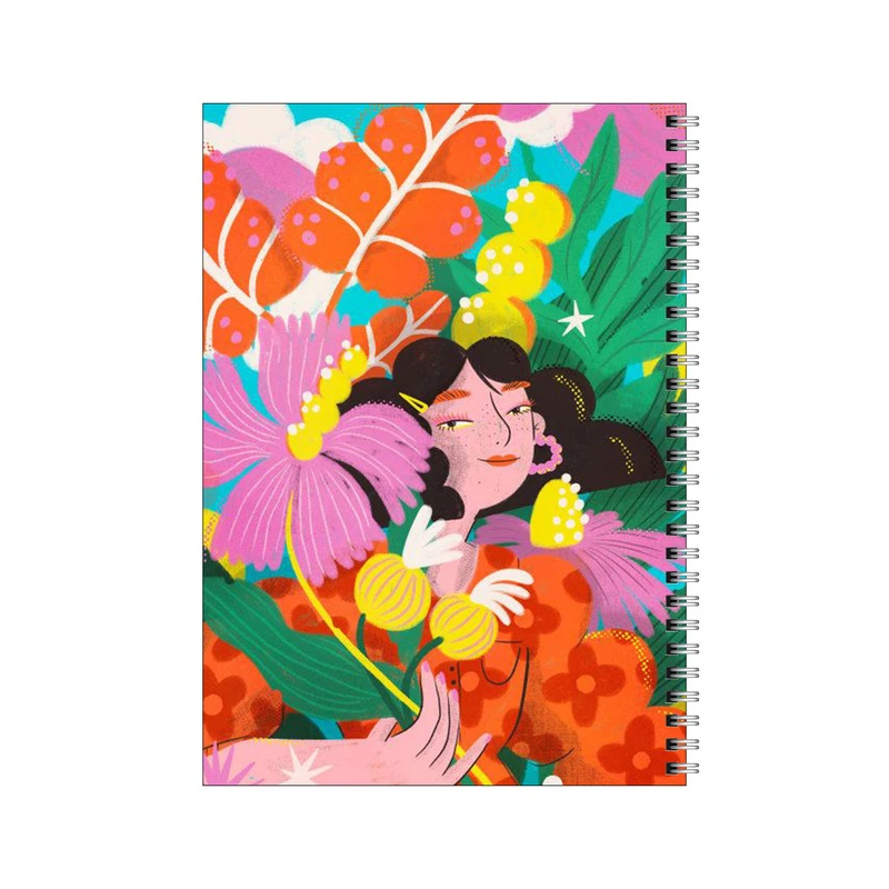 دفتر مشق 80 برگ بامبیلیپ طرح دخترانه و شاخه گل کد 5773430