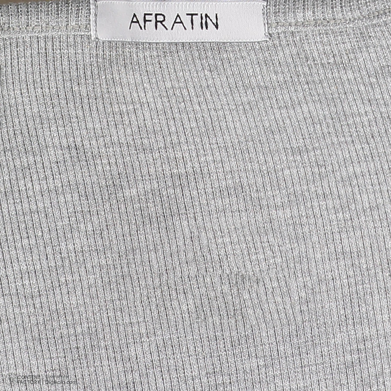 بادی آستین کوتاه زنانه افراتین کد 9577 رنگ طوسی روشن