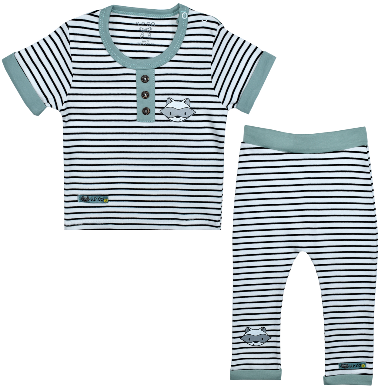 ست تی شرت و شلوار نوزادی اسپیکو مدل رافائل کد 2 -  - 1