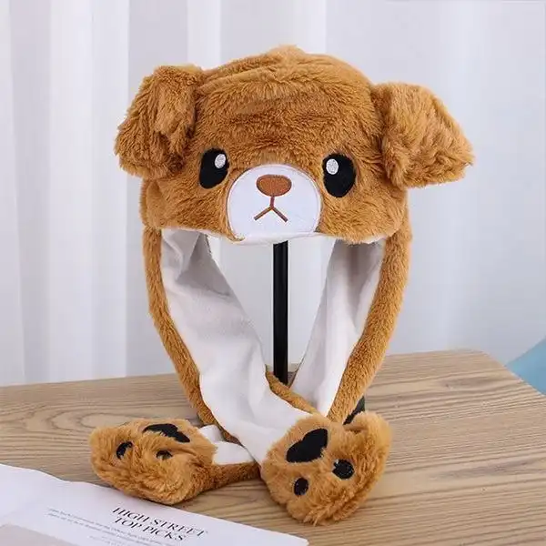 کلاه بچگانه مدل عروسکی گوش متحرک طرح خرس ویژه