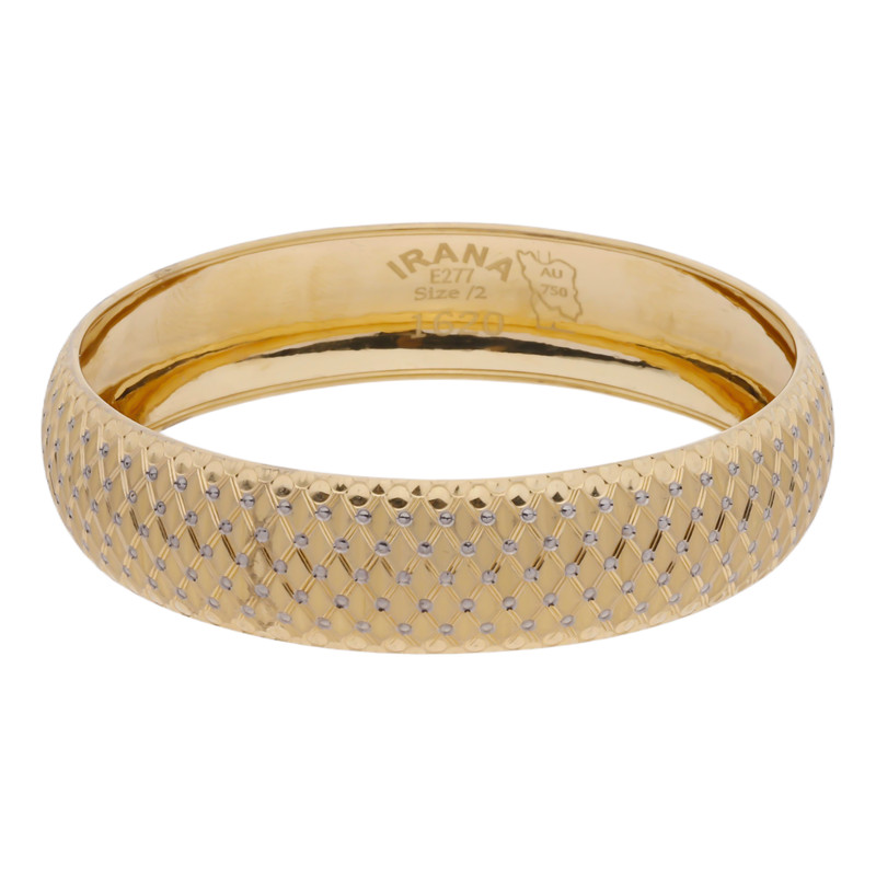 النگو طلا 18 عیار زنانه گنجینه هنر خوش نشین  مدل ایرانا L1034 سایز 4