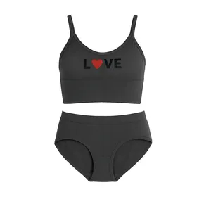 ست شورت و نیم‌تنه زنانه مدل LOVE کد Aa0166-2