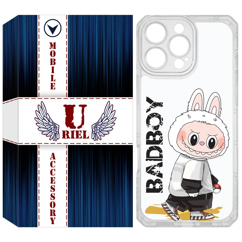 کاور یوریل مدل Clear کد 103 طرح لبوبو Labubu مناسب برای گوشی موبایل اپل iPhone 16 Pro Max